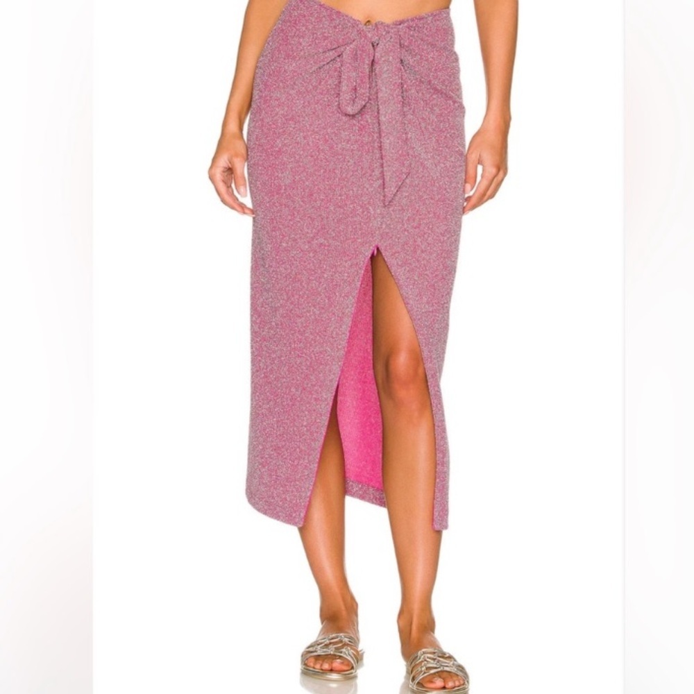 Beach Riot Suki Skirt in Beetroot Purple Pink Shine Size Medium